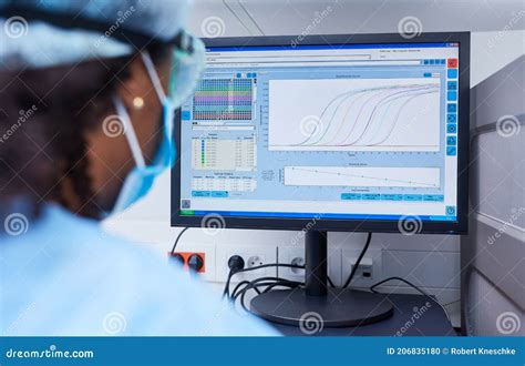 Lab Technician Analyzing Data