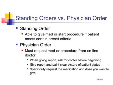 Lab Work Vs Standing Order