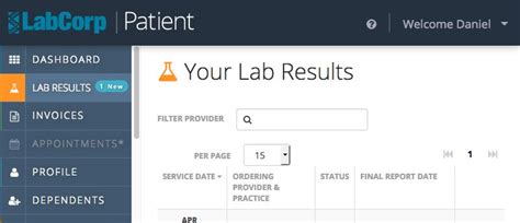 labcorp test results online