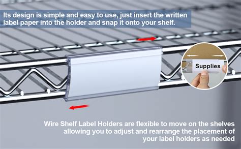 Label Holder For Wire Shelf
