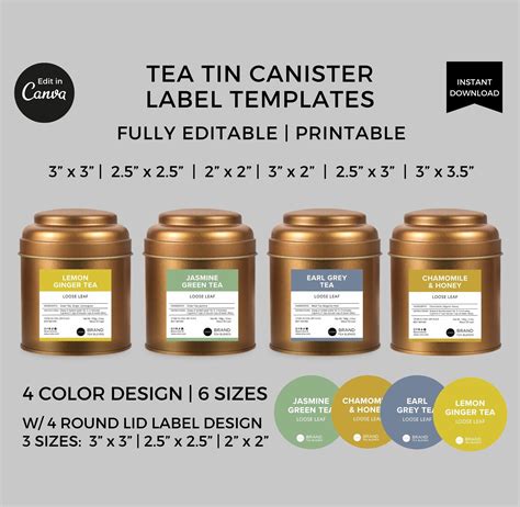 Labels For Tea