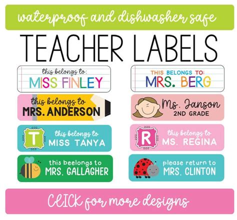 Labels For Teachers