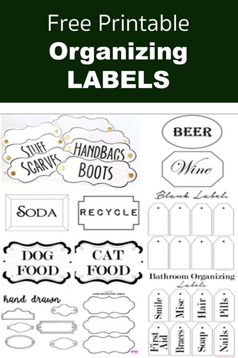 Labels Storage Printable Free