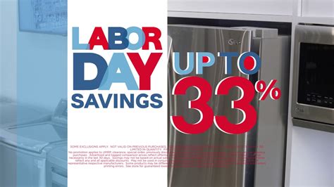 labor day appliance sales