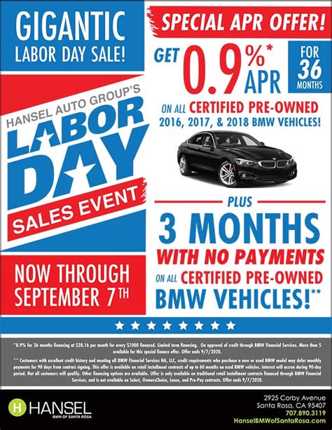 labor day sales cars 2023