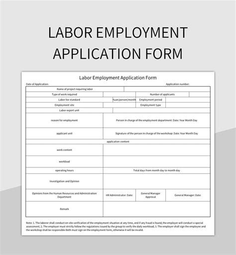 labor works application
