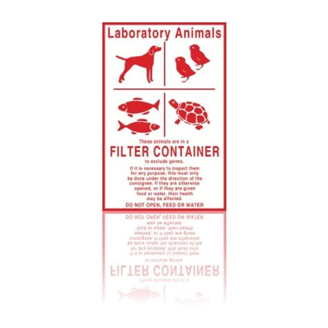 Laboratory Animals Label