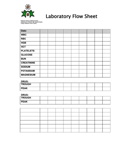 Laboratory Flow Sheet