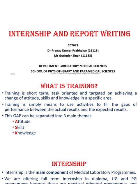 Laboratory Internship Presentation