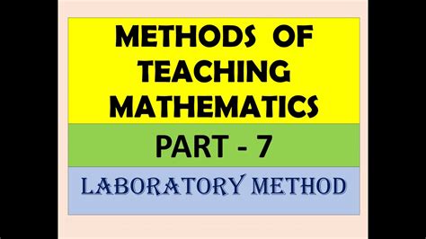 laboratory method of teaching mathematics examples