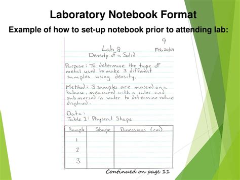 Laboratory Notebook Purpose