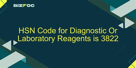 Laboratory Reagents Hsn Code