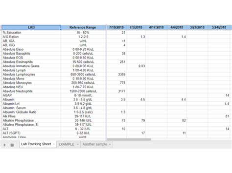 Laboratory Sample Tracking Sheet Excel