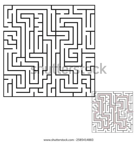 Labyrinth Puzzle Solved Printable