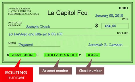 lacapitol fcu routing number