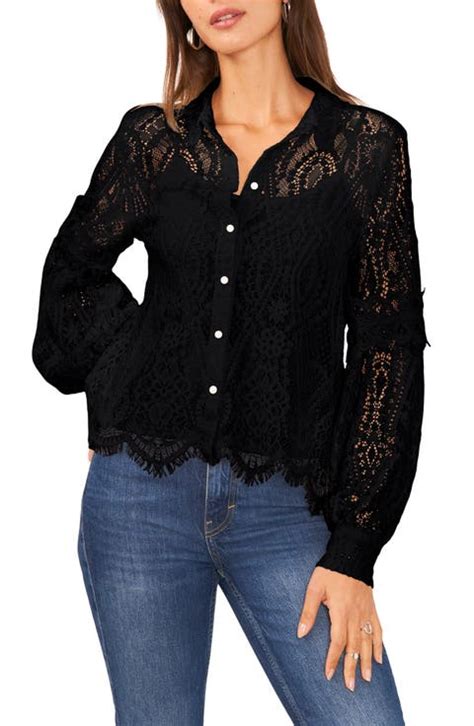 Lace Button Up Blouse