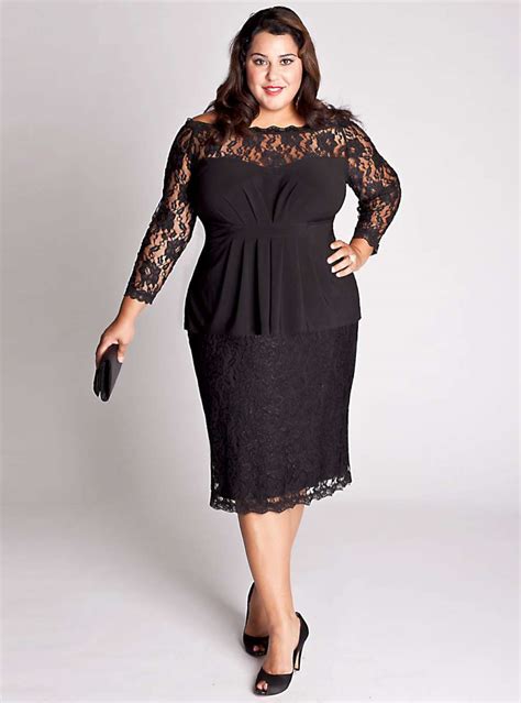 lace dress styles for plus size ladies