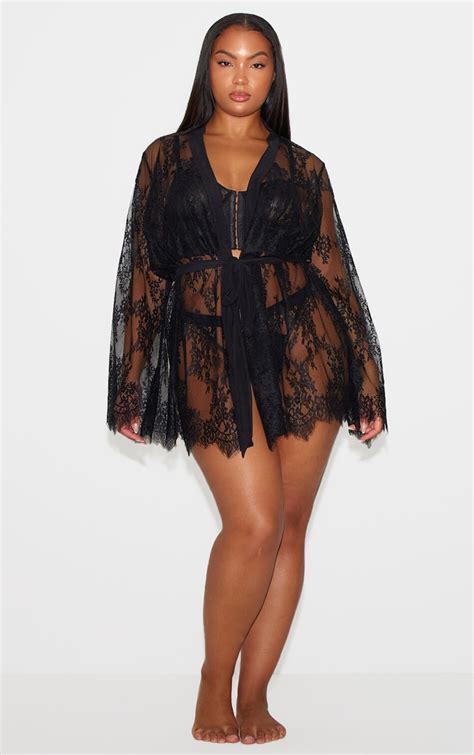 Lace Robe Plus Size