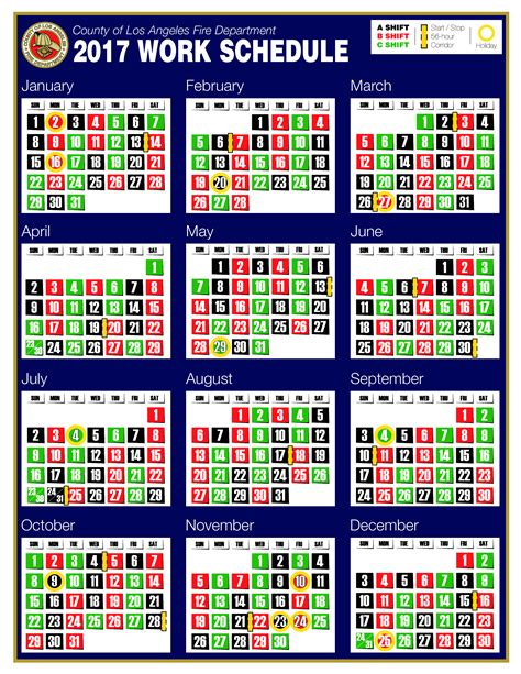 Lacofd Shift Calendar 2025