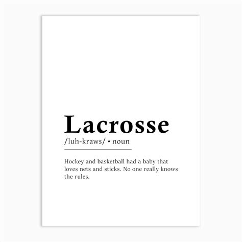 Lacrosse Dictionary