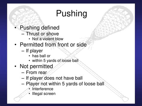 Lacrosse Pushing Rules