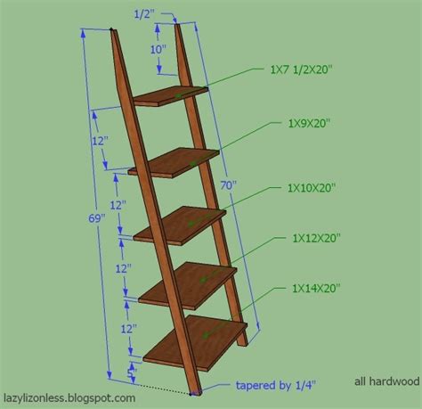 Ladder Shelf Specs