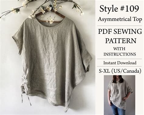 Ladies Linen Top Sewing Pattern