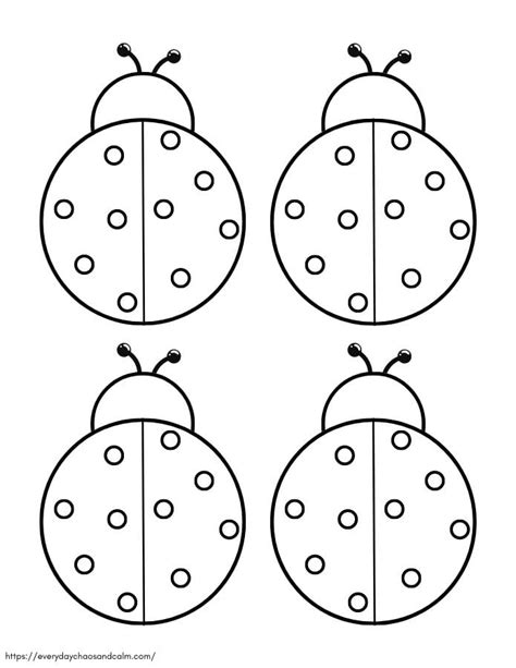 Lady Bug Printable Templates