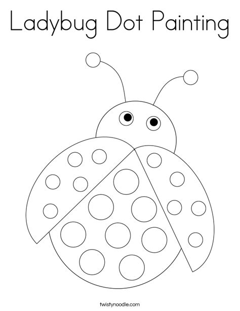 Lady Bug With Dots Printable