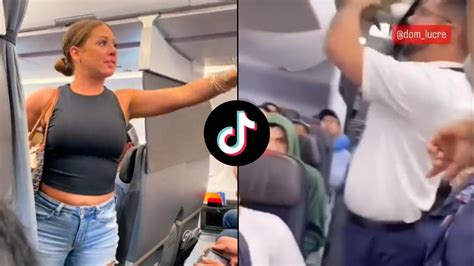 lady freaking out on airplane