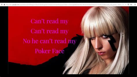 lady gaga poker face lyrics youtube