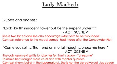 lady macbeth actions observations