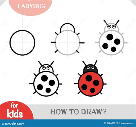 ladybug drawing easy