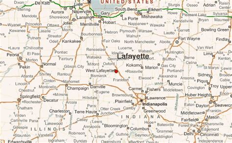 Lafayette Indiana Map Usa
