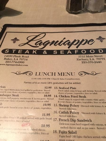 lagniappe restaurant in baker