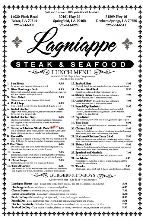 lagniappe steak and seafood
