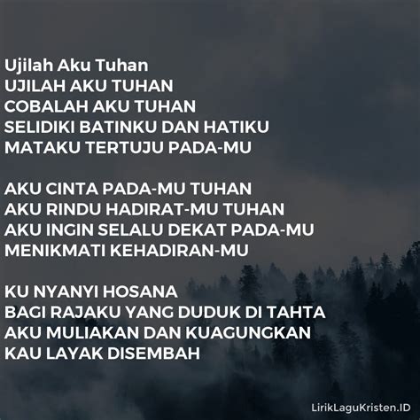 lagu ujilah aku tuhan