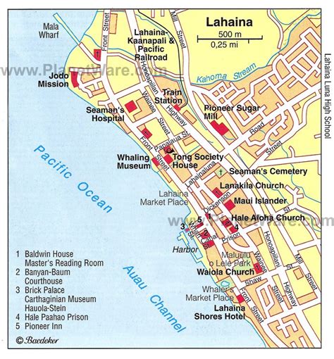 lahaina map hawaii