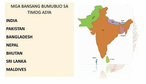 ano-ano Ang mga bansa na makikita sa Timog Asya - Brainly.ph