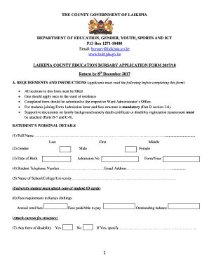 laikipia county bursary form