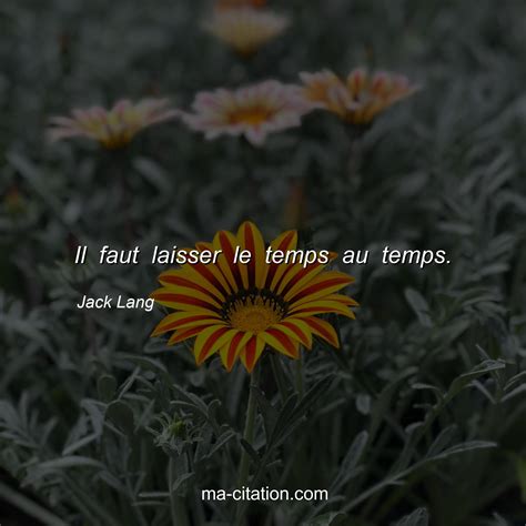 laisser faire le temps