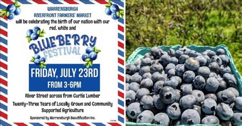 Blueberry Festival at the Warrensburgh Riverfront Farmers Market
