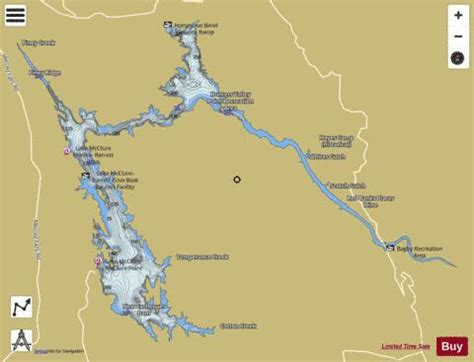 Lake Mcclure Fishing Map