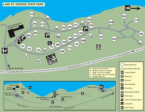 lake st george campground map