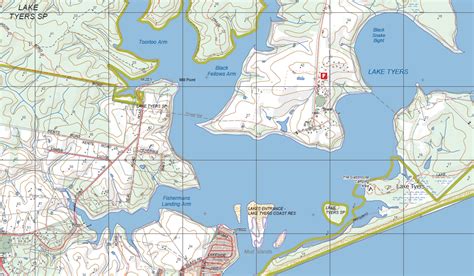 Lake Tyers Beach Map