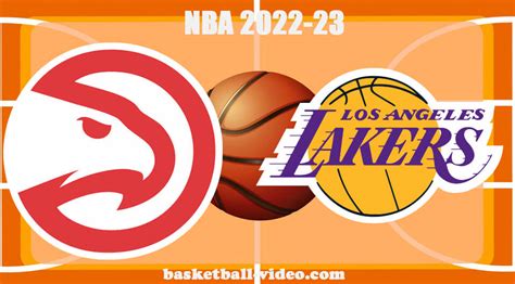 lakers vs atlanta hawks 2023