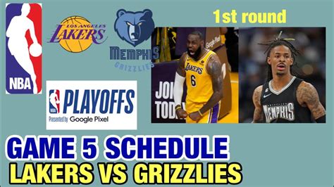lakers vs grizzlies playoffs schedule
