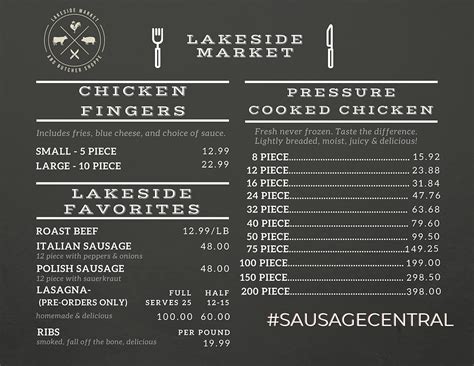 lakeside market angola ny menu