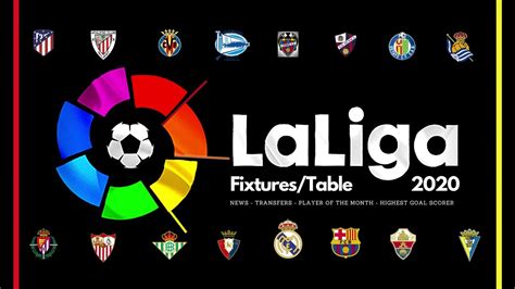 laliga table and fixtures