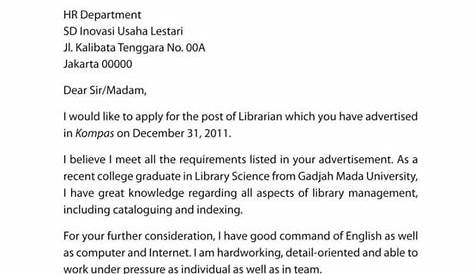 Jasa Pembuatan Surat Lamaran Kerja Berbahasa Inggris – ENGLISH++